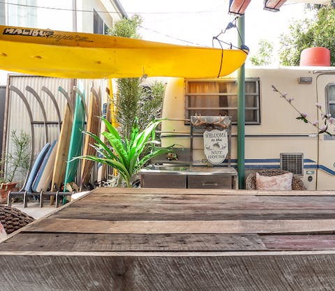 Hang out in the fab shared outdoor space