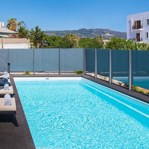 Take a refreshing dip in the swimming pool