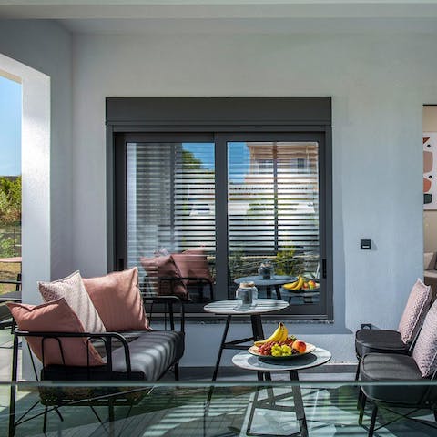 Sip your morning coffee at the terrace lounge area