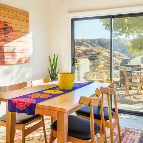 Enjoy breakfast with a view