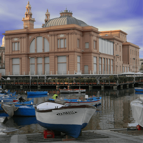 Visit an exhibition at the Teatro Margherita, a short walk away
