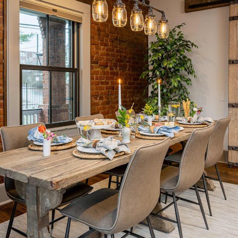 Serve formal dinners at the stylish dining area