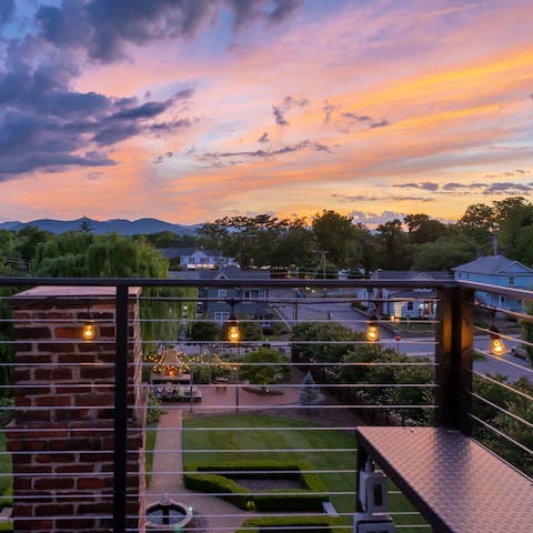 Take in the gorgeous garden views from the rooftop terrace