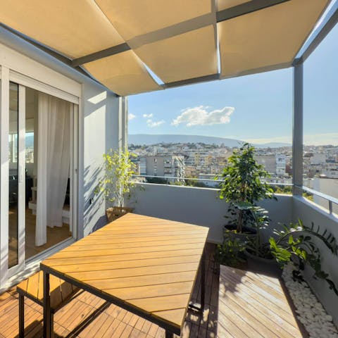 Start the day with breakfast on the sunny terrace