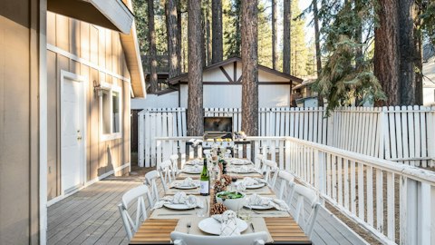 Sit down to an alfresco lunch with your loved ones on a sunny day