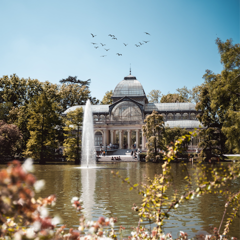Breathe in the fresh air as you stroll around El Retiro Park