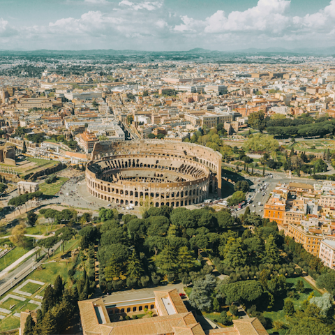 Explore the Colosseum, just a few minutes away by foot