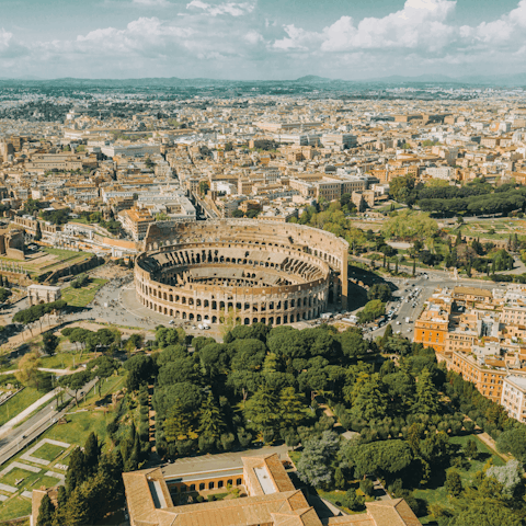 Explore the Colosseum, just a few minutes away by foot