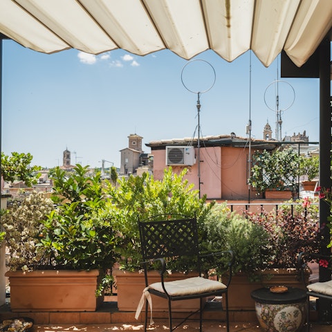 Sip your morning coffee on the sunny private terrace