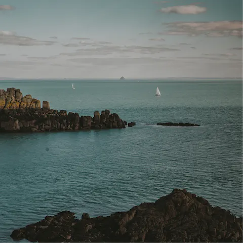 Watch the waves crash below you on Cancale's stunning coastline