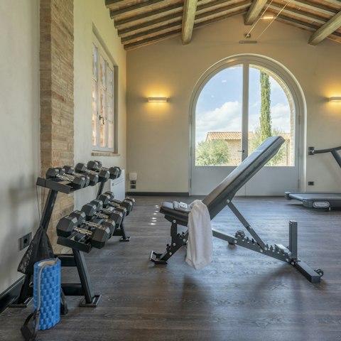 Stick to your fitness regime in the private gym