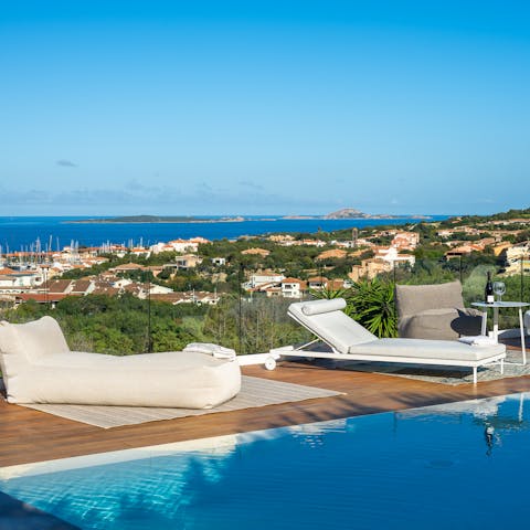 Lounge poolside as you admire the views