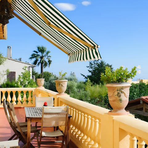 Take your morning coffee out onto the balcony