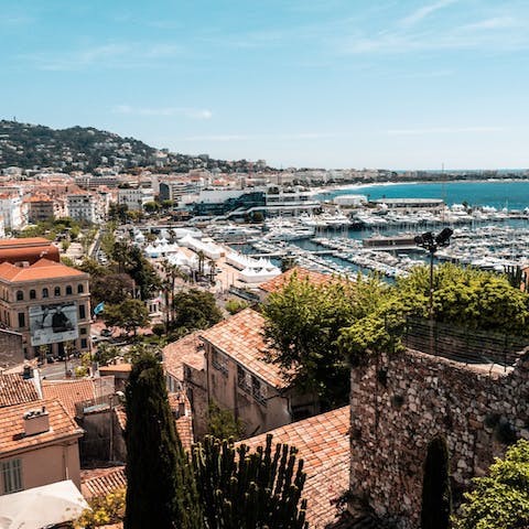 Drive to nearby Cannes and enjoy the beautiful sea views
