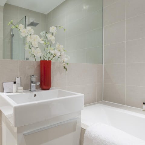 The luxurious bathrooms
