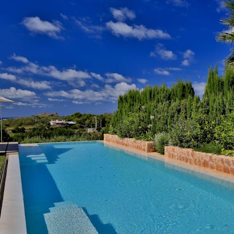 Swim with views of the rambling gardens