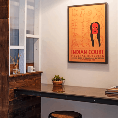 Get some work done in the dedicated desk area