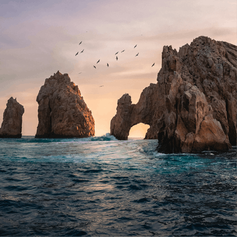 Explore the stunning rock formations around Cabo San Lucas