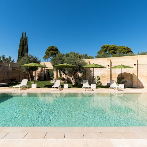 Dive into the pool to beat the heat