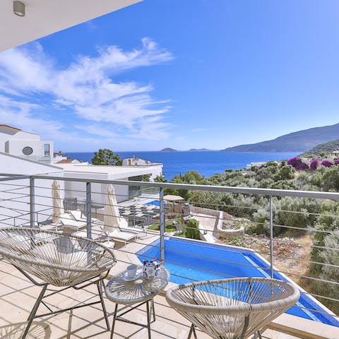 Have your morning coffee in peace from your private balcony