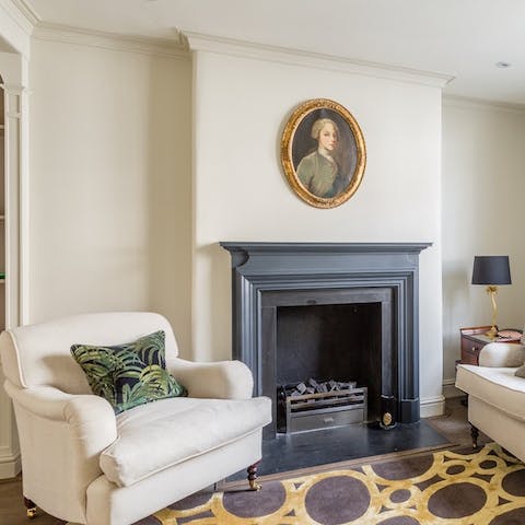 Admire the regal touches and gilded edges of a traditional townhouse