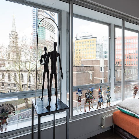 Admire the international collection of art
