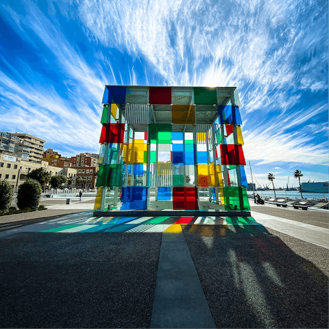 Walk just over fifteen minutes along the port to reach the Centre Pompidou