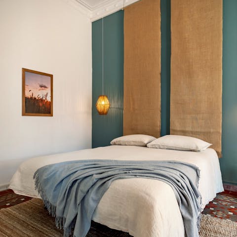 Rest easy after a long day exploring in the cosy and stylish bedrooms