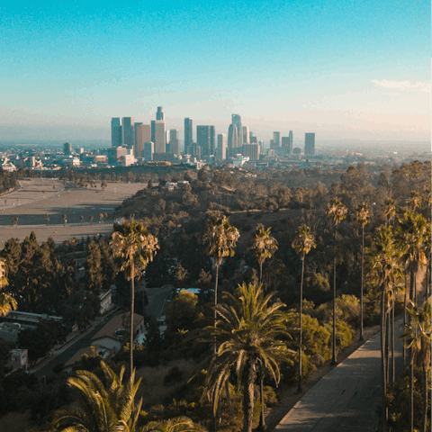 Venture into Downtown LA, a ten-minute drive away