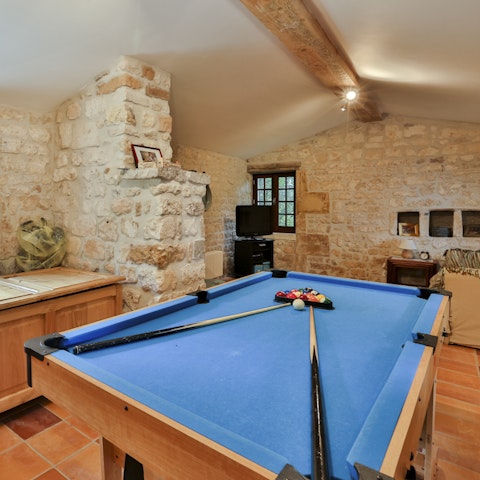 Get competitive with a round or two of pool in the games room