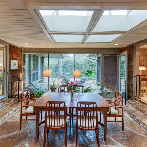 Appreciate the eye-catching design of this authentic mid-century home