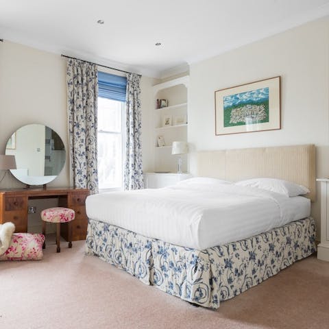 The large master bedroom suite