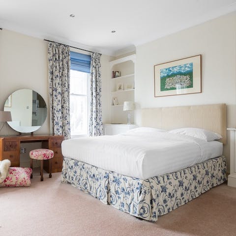 The large master bedroom suite