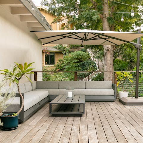Sit back and relax on the shaded porch