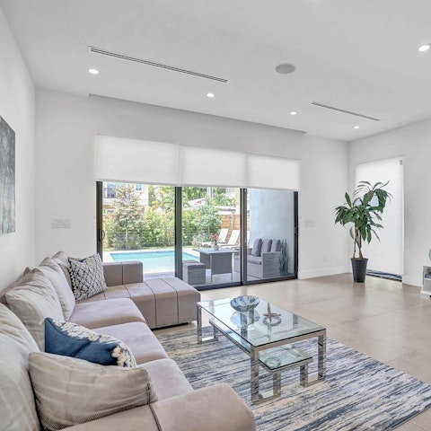 Take your pick from the indoor or outdoor living areas – both overlook the pool