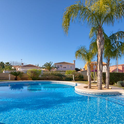 Cool off with a dip in the crystalline pool