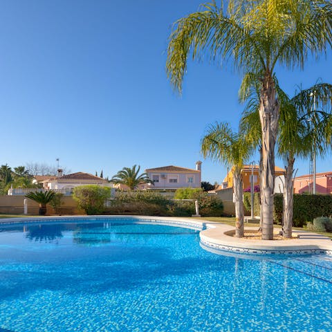 Cool off with a dip in the crystalline pool