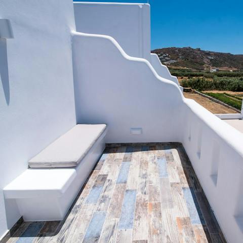 Sip your morning coffee from the balcony