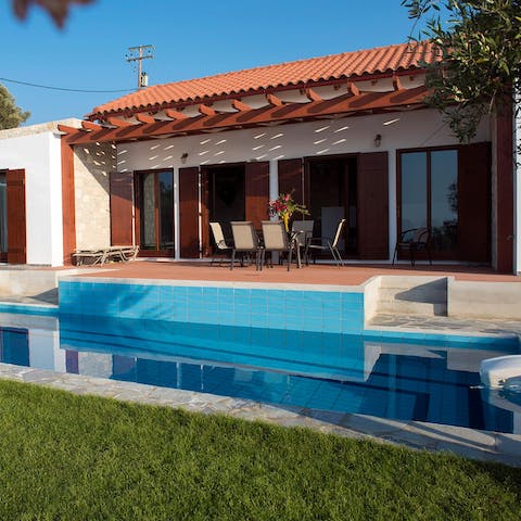 Look forward to swimming in the private pool on hot afternoons
