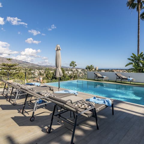 Soak up the Spanish sun from in or beside the private pool