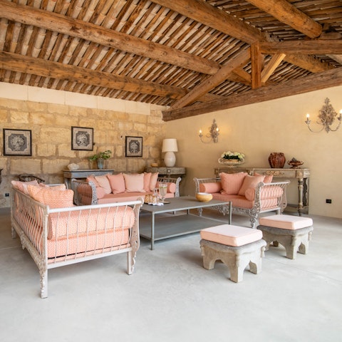 Take a break from the sunshine in the outdoor shaded living area
