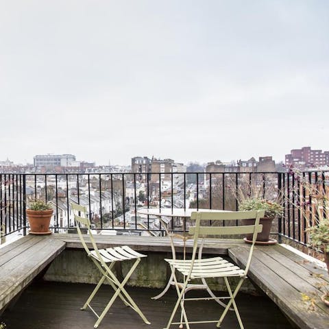 Enjoy the views over South Kensington from the private balcony