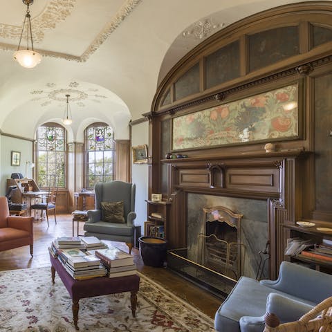 Play parlour games while staying warm by the roaring fire