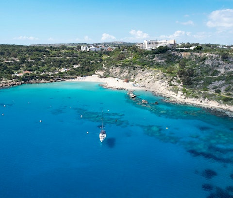 Discover spectacular coastal scenery at nearby Cape Greco, a fifteen-minute drive