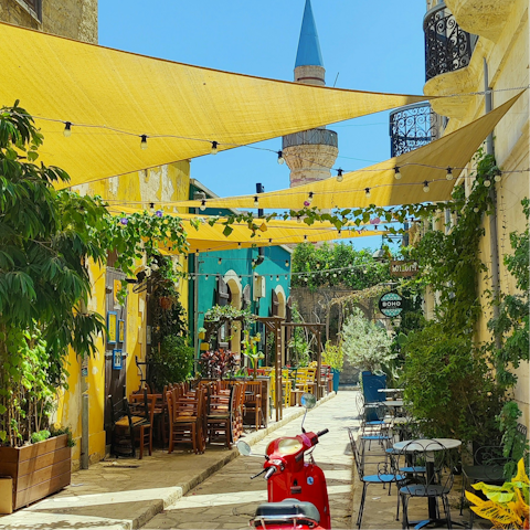 Tuck into classic Cypriot food in Limossel, twelve minutes away