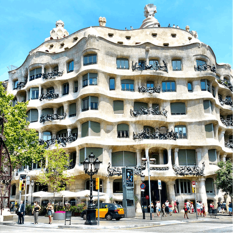 Visit Casa Mila, just a fifteen-minute stroll away