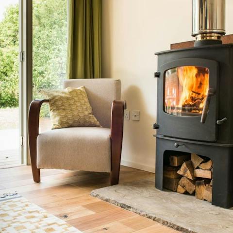 Light the log burner for cosy evenings no matter the weather