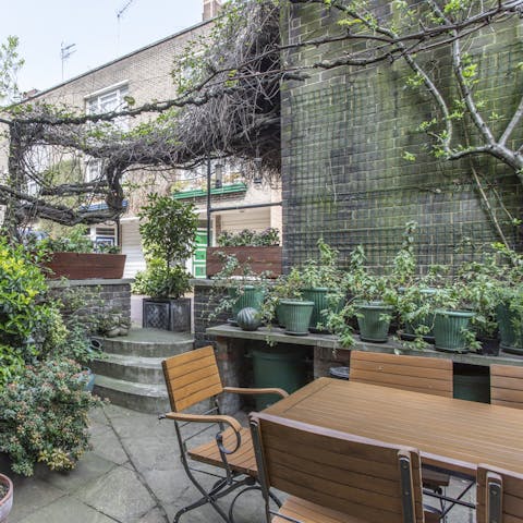 Dine out on your own private patio