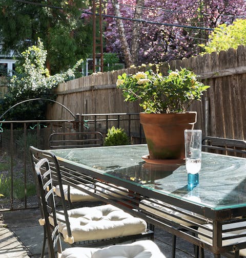 Take lunch in the sun on your private terrace outside the kitchen door