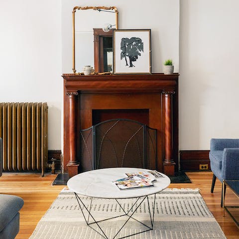 The lovely period fireplace